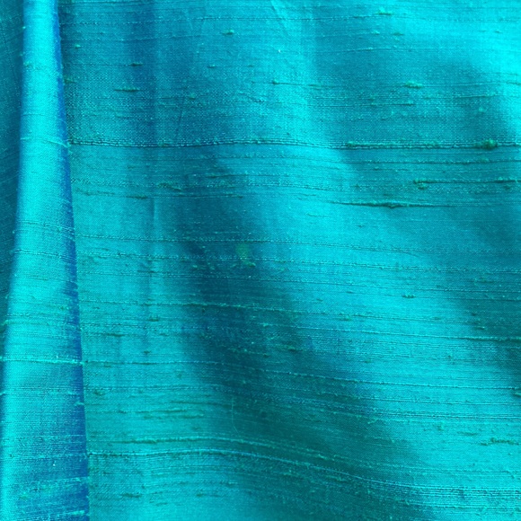 Chico’s Asian Deep Teal Embroidered Silk Tunic sz2 - Picture 10 of 13